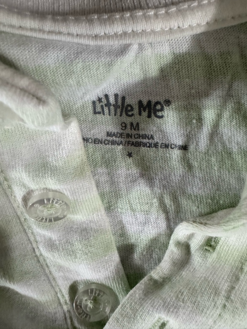 Little Me Green & White Striped Golf Embroidered Polo One-Piece - Picture 3 of 4